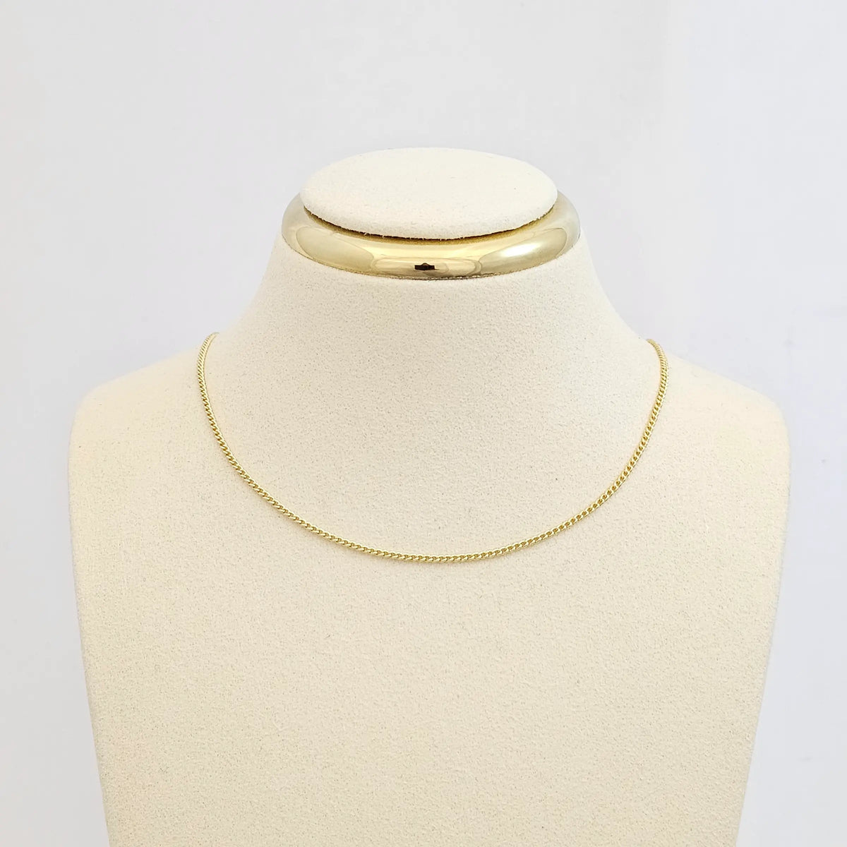Cadena Mini Cubana 50Cm Con Extensor Dorado Rf K7558