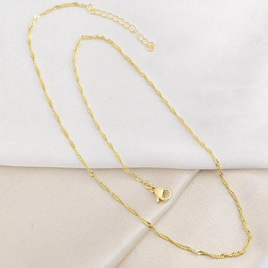Cadena Singapur 2Mm Con Extensor Dorado Rf K7779