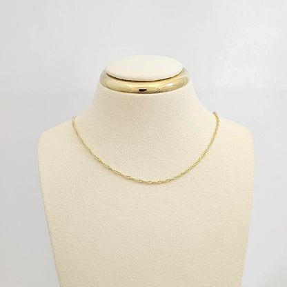 Cadena Singapur 50Cm Punta Aguja Dorado Rf K7312