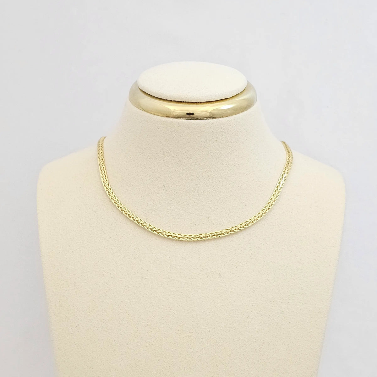 Cadena Trenza Elegante 3Mm Con Extensor Dorado Rf K7535