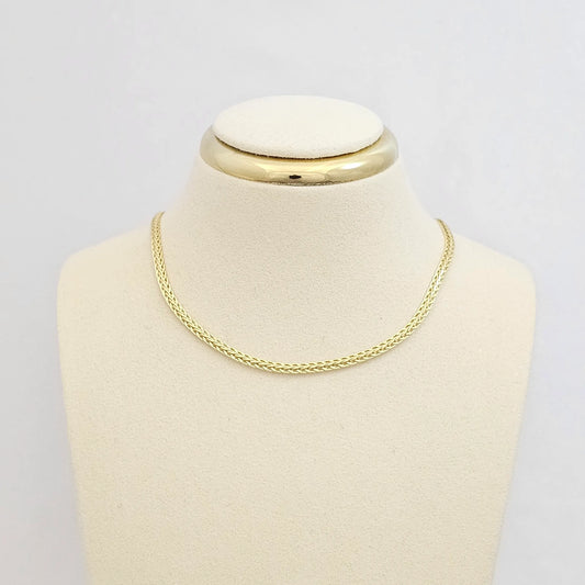 Cadena Trenza Elegante 3Mm Con Extensor Dorado Rf K7535