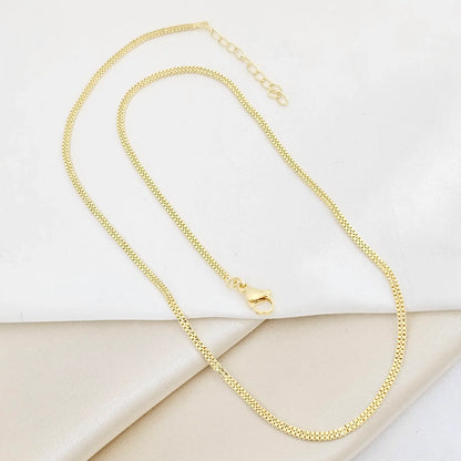 Cadena Veneciana 2Mm Con Extensor Dorado Rf K7304