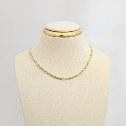 Cadena Veneciana 2Mm Con Extensor Dorado Rf K7304