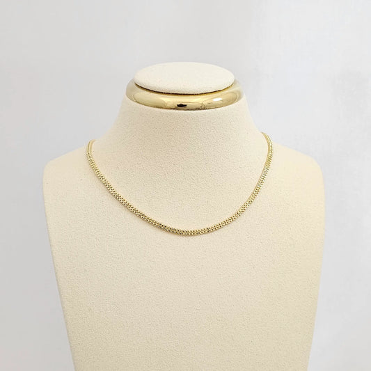 Cadena Veneciana 2Mm Con Extensor Dorado Rf K7304