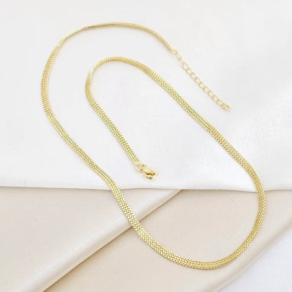 Cadena Veneciana 3Mm Con Extensor Dorado Rf K7305