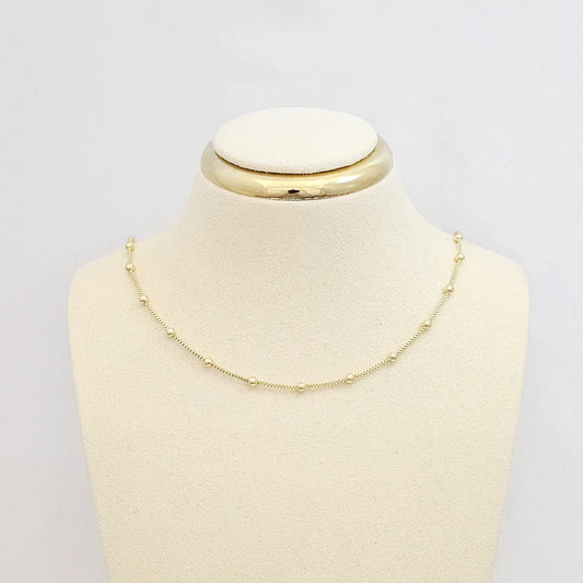Cadena Veneciana Balines N3 Con Extensor Dorado Rf K7529