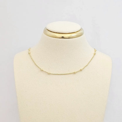 Cadena Veneciana Doble Balin N3 Con Extensor Dorado Rf K7524