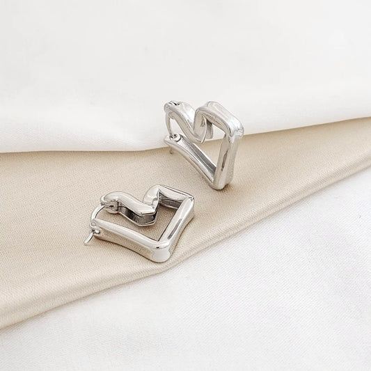 Candonga Corazon Cuadrado Plateado Rf K3465