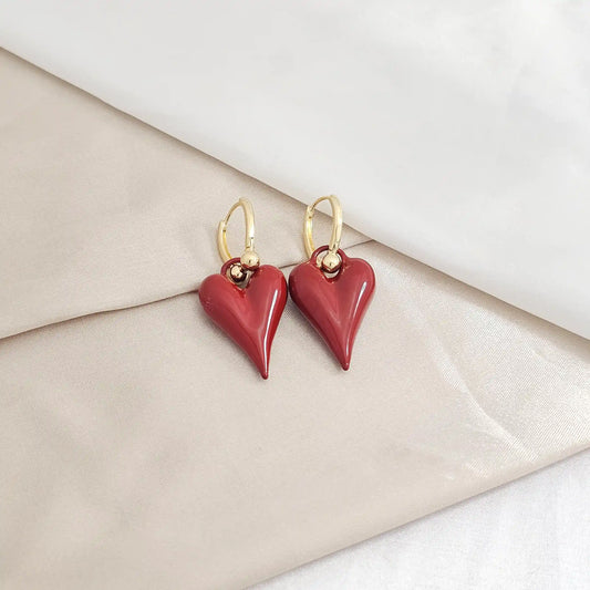Candonga Corazon Doble Proposito Nacar  Roja Lisa Dorado Rf K8244