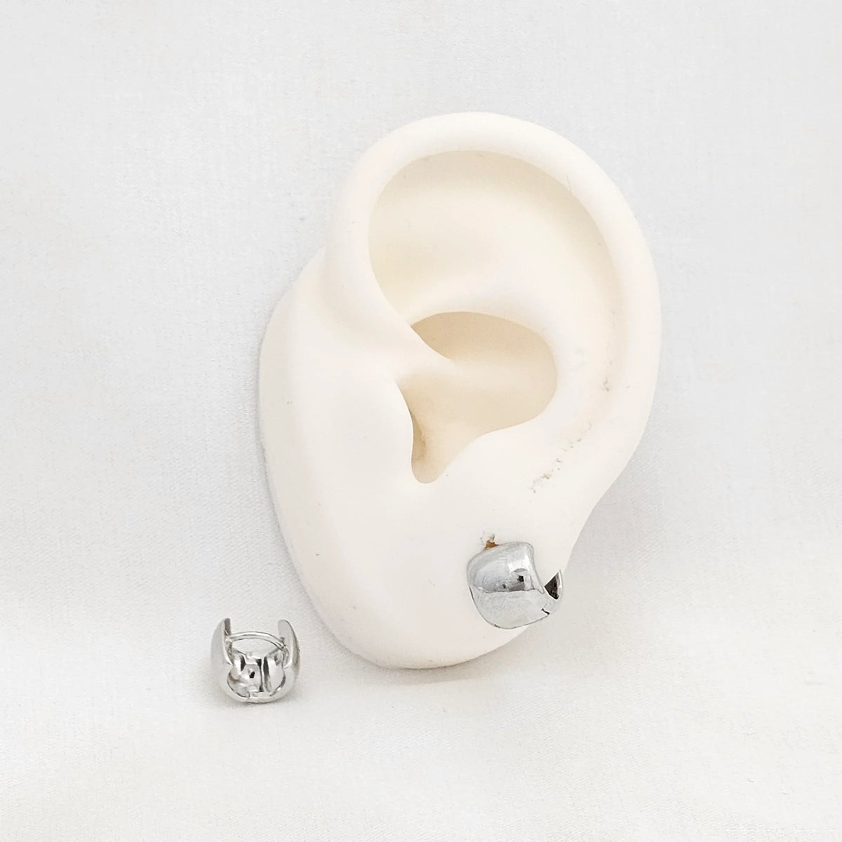 Candonga Gruesa Lisa 8Mm Plateado Rf K7075