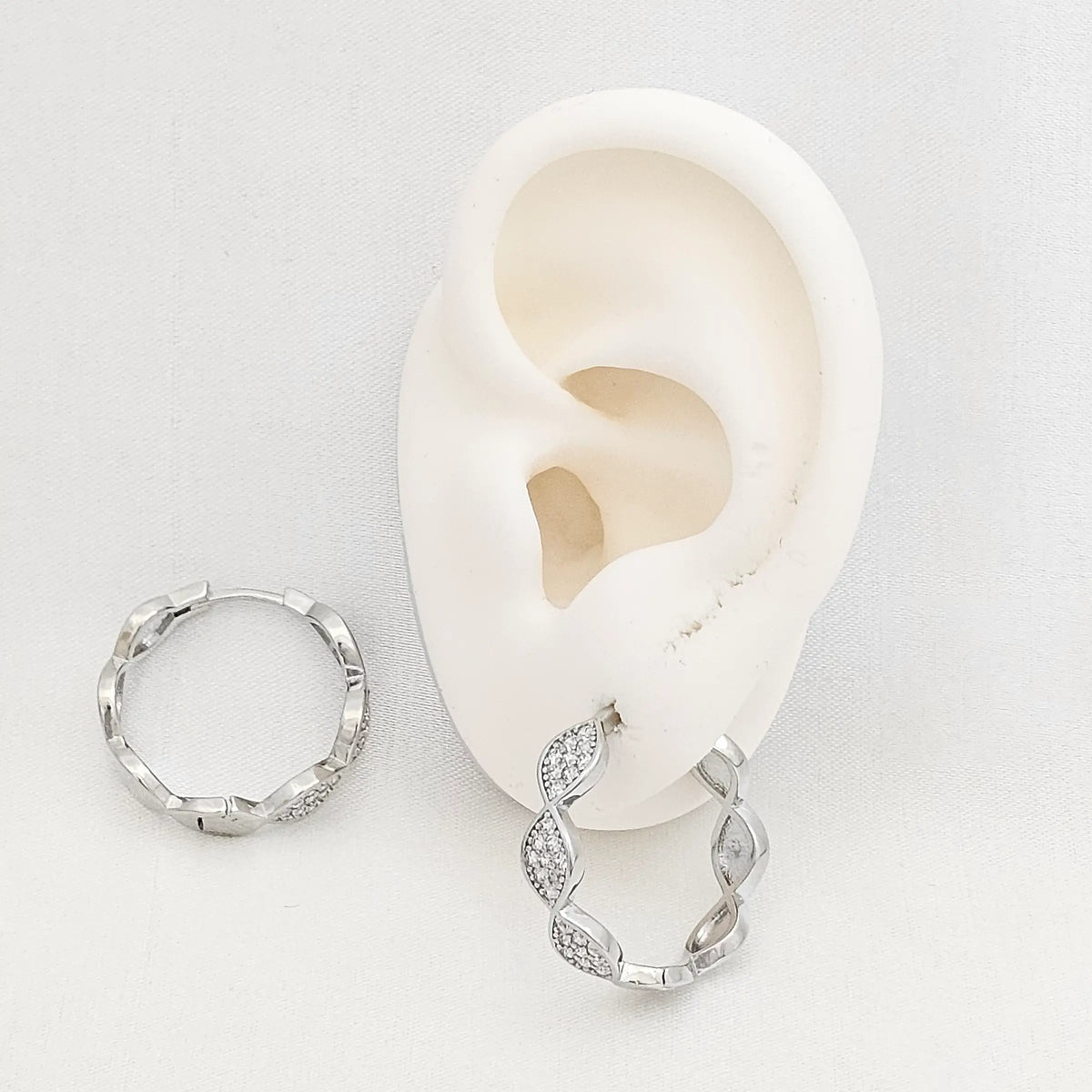 Candonga Infinity Lisa Y Con Circones Plateado Rf K7486
