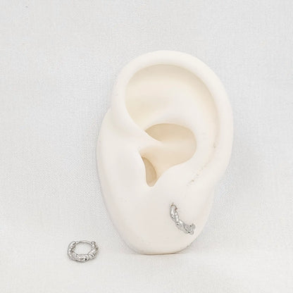 Candonga Lisa Trenzada 10Mm Plateado Rf K7067