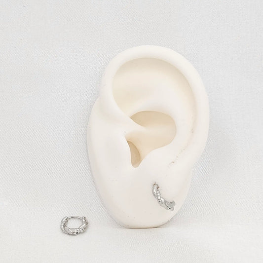 Candonga Lisa Trenzada 10Mm Plateado Rf K7067