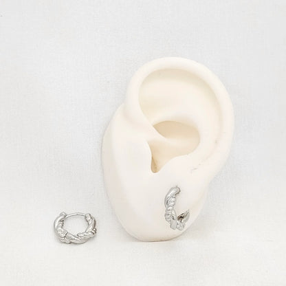 Candonga Lisa Trenzada 15Mm Plateado Rf K7071