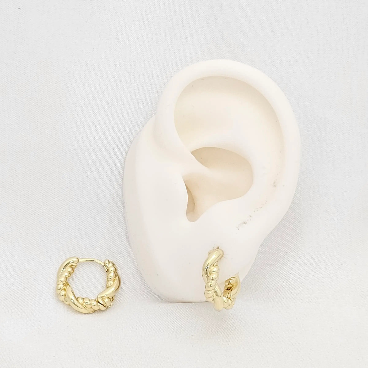 Candonga Lisa Trenzada 18Mm Dorado Rf K7072