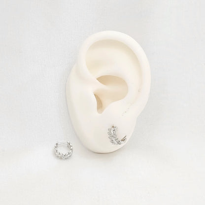 Candonga Mini Flores Con Circones Plateado Rf K6621