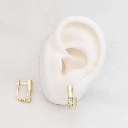Candonga Para Dije Lisa Y Con Circones Dorado Rf K7206