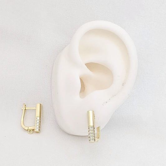 Candonga Para Dije Lisa Y Con Circones Dorado Rf K7206