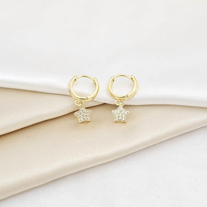 Candonga Pequeña Dije Mini Estrella Circones Dorado Rf K7026
