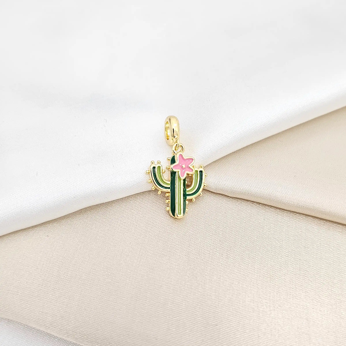 Charm Captus Verde Y Rosa Rf K6698