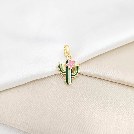Charm Captus Verde Y Rosa Rf K6698