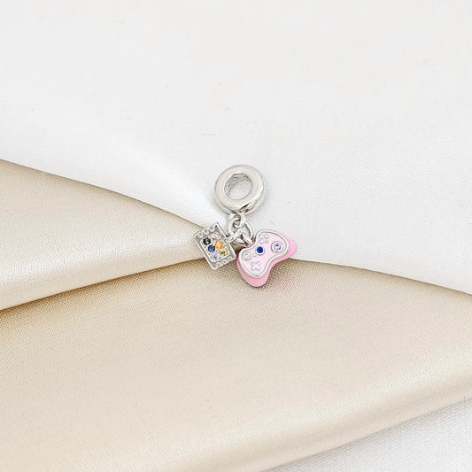Charm Control De Video Juegos Rosa Y Plateado Rf K7285