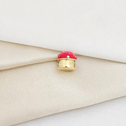 Charm Hongo Rojo Y Dorado Rf K5962