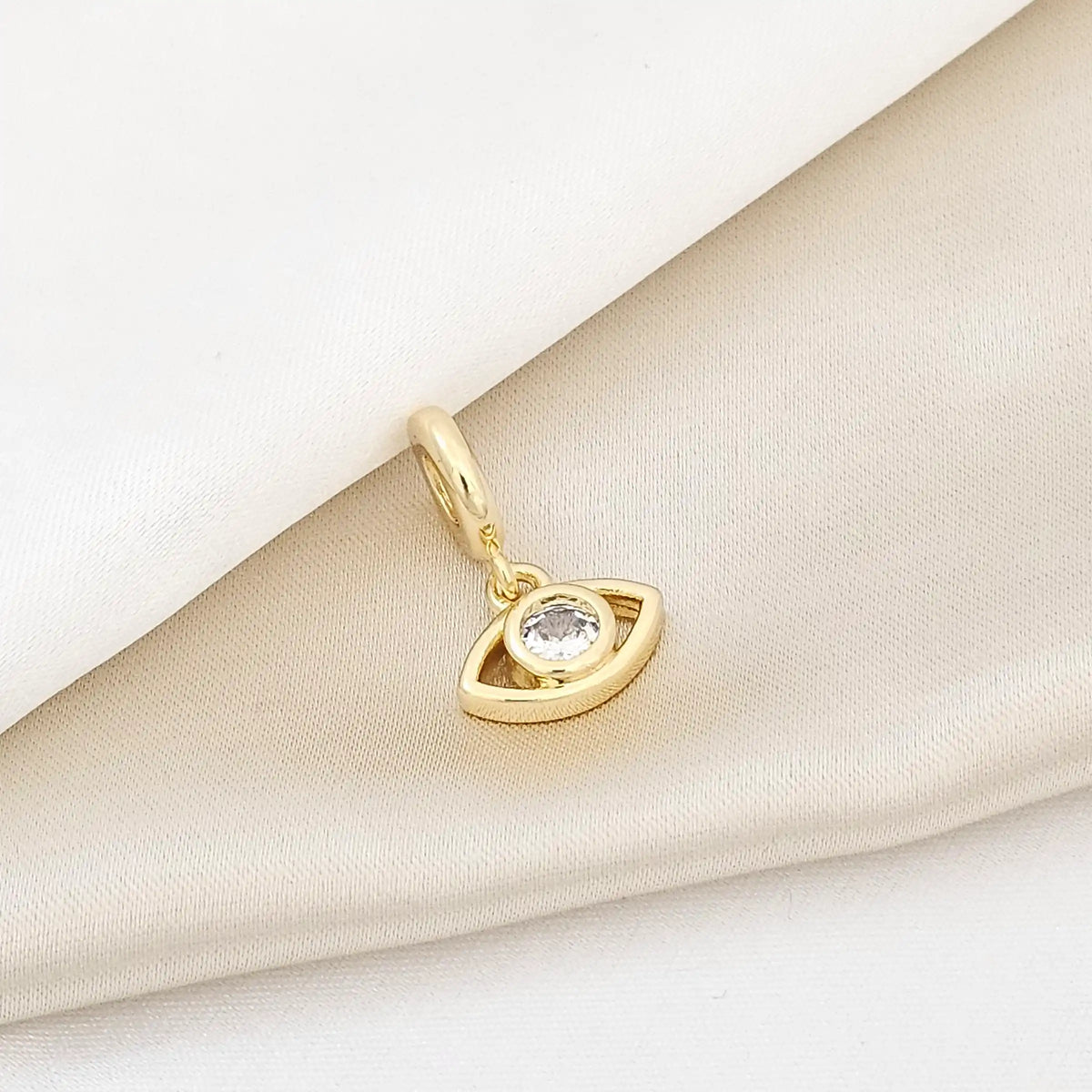 Charm Ojo Dorado Con Circon Rf K5374