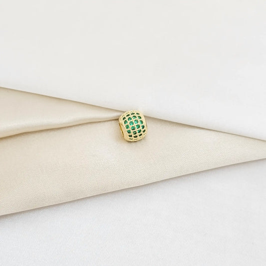 Charm Separador Verde Dorado Rf K5958