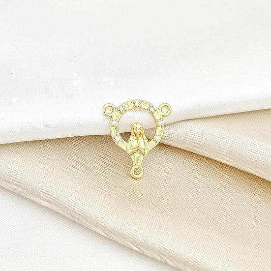 Crucero Con Circonias 1.8 Cms Cristal Lam18K Rf 24555-Cristal