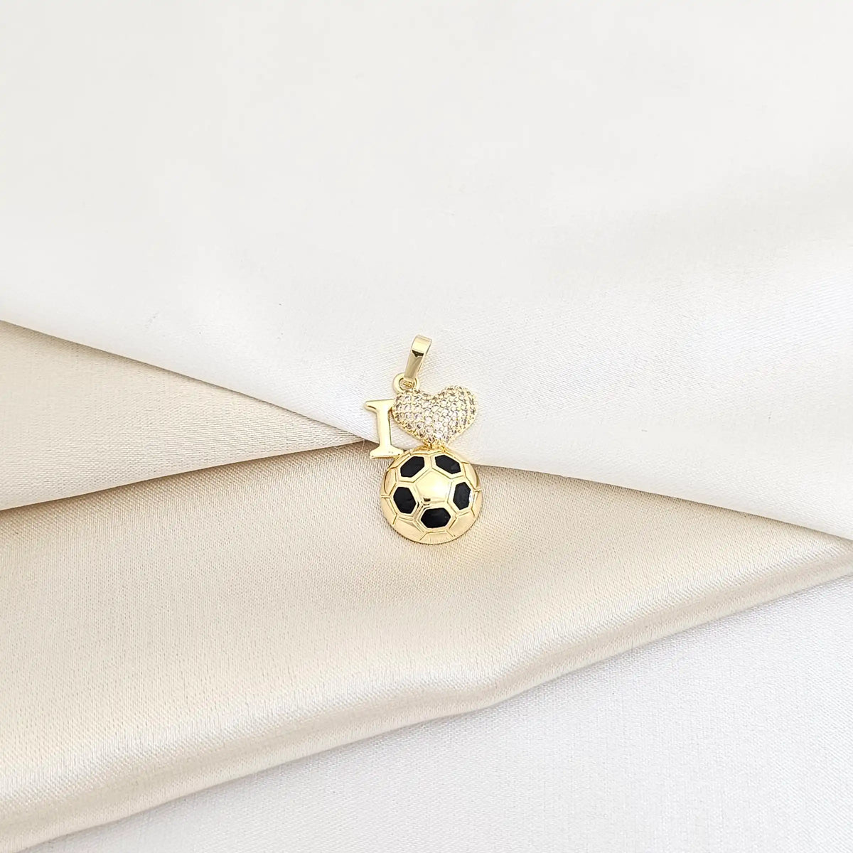 Dije Balon Y Corazon Dorado Rf K7695
