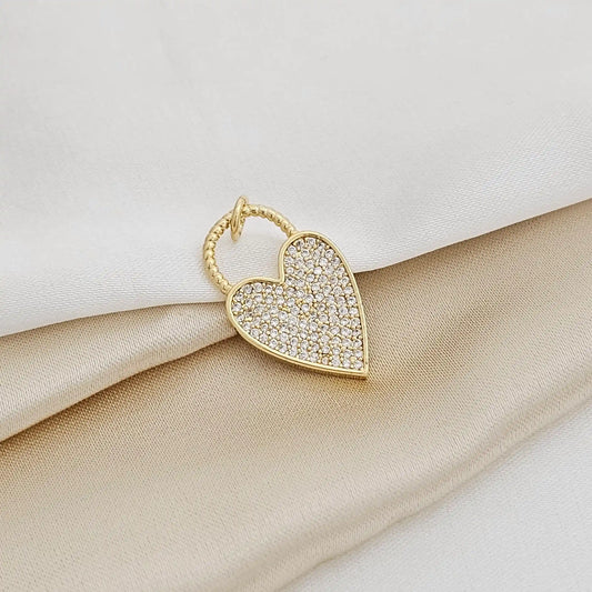 Dije Candado Corazon Dorado Rf K1935