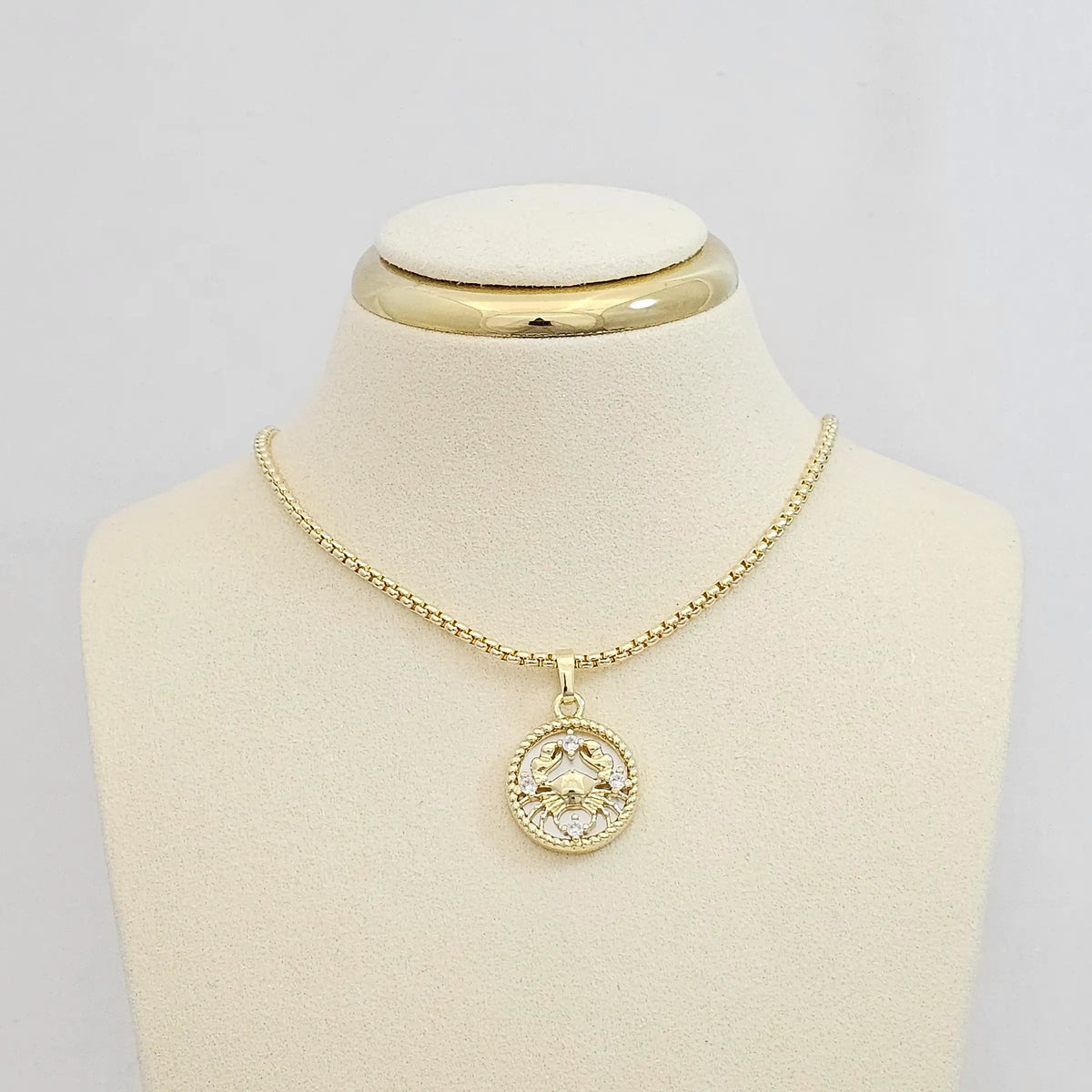 Dije Circulo Narcar Signo Cancer Dorado Rf K7574