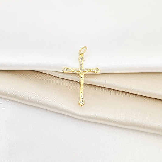 D Cruz Cristo Circonias 4 Cms Lam 18K Rf B/23304