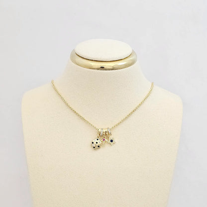 Dije Dado Ancla Y Estrella Dorado Rf K7544