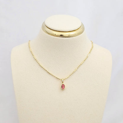 Dije Dorado Circon Redondo Rosa Rf K6720