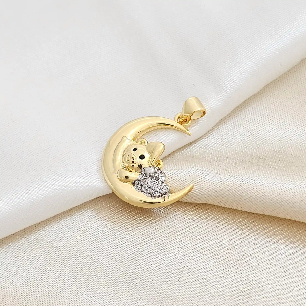 Dije Luna Y Oso Dorado Rf K4136