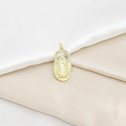 Dije Medalla Virgen De Guadalupe Dorado Rf K6461