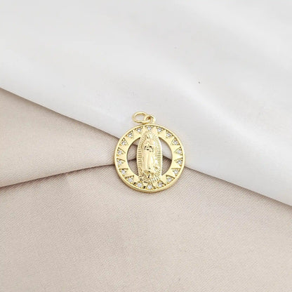 Dije Medalla Virgen De Guadalupe Dorado Rf K7956
