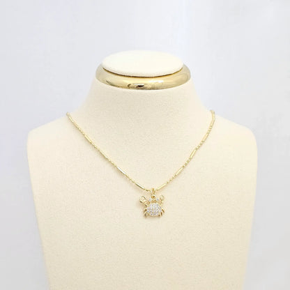 Dije Mini Cangrejo Dorado Con Circones Rf K6658