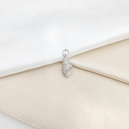 Dije Mini Caracola Circones Plateado Rf K6693