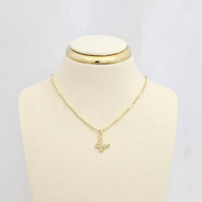 Dije Mini Mariposa Seis Circones Dorado Rf K6800