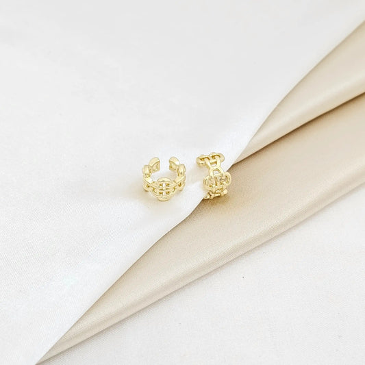 Earcuff Cadena Lisa Dorado Rf K6172