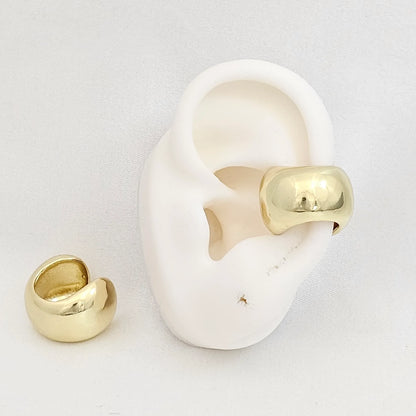 Earcuff Grueso Liso Dorado Rf K7217