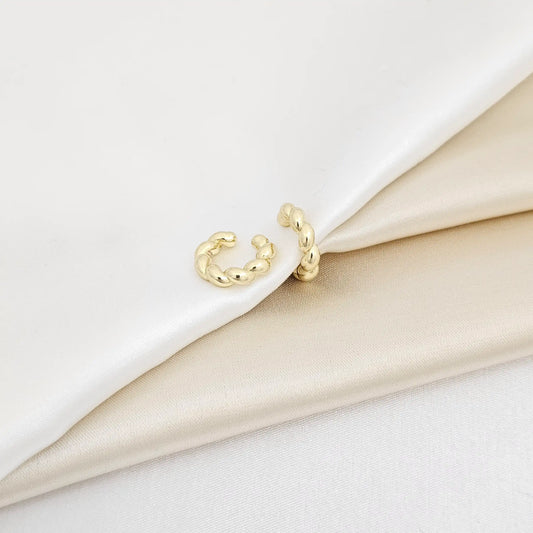Earcuff Mediano Trenzas Dorado Rf K7600