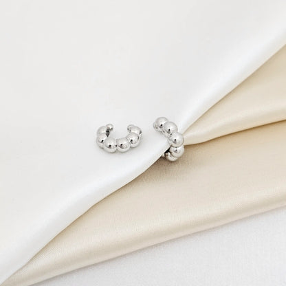 Earcuff Mini Bolas Lisas Plateado Rf K6878