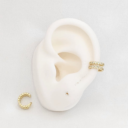 Earcuff Mini Circones Redondos Dorado Rf K7194