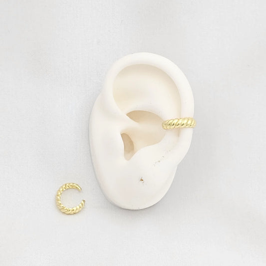 Earcuff Pequeño Lazo Dorado Rf K6893