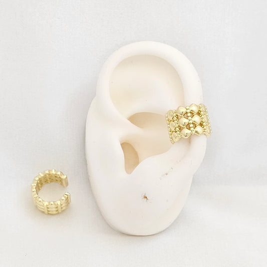 Earcuff Rombos Lisos Dorado Rf K6170