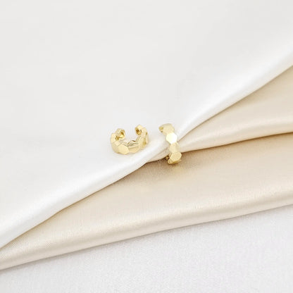 Earcuff Rombos Lisos Pequeños Dorado Rf K6896
